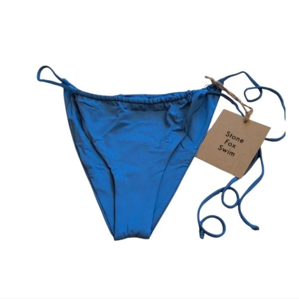 NWT Stone Fox Swim River Bottom Tranquil Blue Bikini Revolve XL
